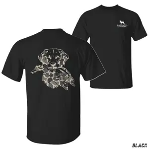 Camo Duck Dog T-Shirt, Straight Up Southern Tee, Labrador Retriever Hunting Shirt, Country Boy Gift, Duck Hunt Graphic Tee for Him. Top - Menswear, Streetwear, Hungting tshirt