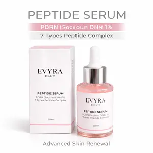 Evyra Beauty PDRN Peptide Serum 1% Sodium DNA with 7 Types Peptide Complex, Niacinamide, Ceramide & Hyaluronic Acid, Lightweight Anti Aging Facial Serum for Firm, Smooth, Hydrated and Glowing Skin, Skin Barrier Support & Texture Improvement 30ml