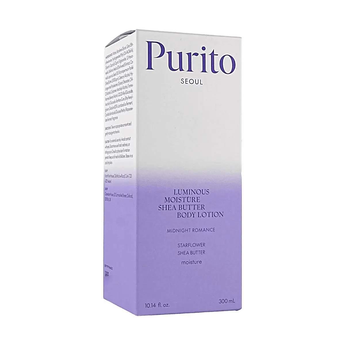 Purito Midnight Romance Body Lotion 300ml - Korean Sensitive Skin Body Care Moisturizer, Hydrating Shea Butter Formula to Restore Radiant Skin, Ideal Gift Option, Moisturizers