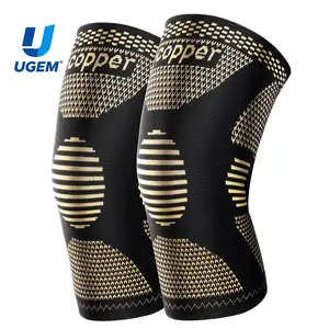 UGEM Copper Knee Brace for Women Men 2 Pack Knee Braces for Knee Pain Support Compression Sleeve for Meniscus Tear ACL Arthritis Pain Relief