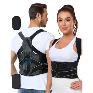 Adjustable Back Support Posture Corrector with Pads, Comfortable Shoulder Brace for Women and Men