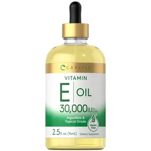 Carlyle Vitamin E Oil | 30,000 IU | 2.5 fl oz | Ingestible & Topical Grade | Moisturizing for Skin | Vegetarian, Non-GMO, Gluten Free Supplement