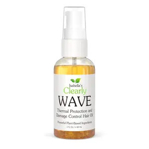 Clearly WAVE Heat Protectant Hair Oil | Thermal Protection Oil for Blow Dry & Styling | Anti Frizz, Shine & Smooth Finish | Natural, Lightweight Hair Oil