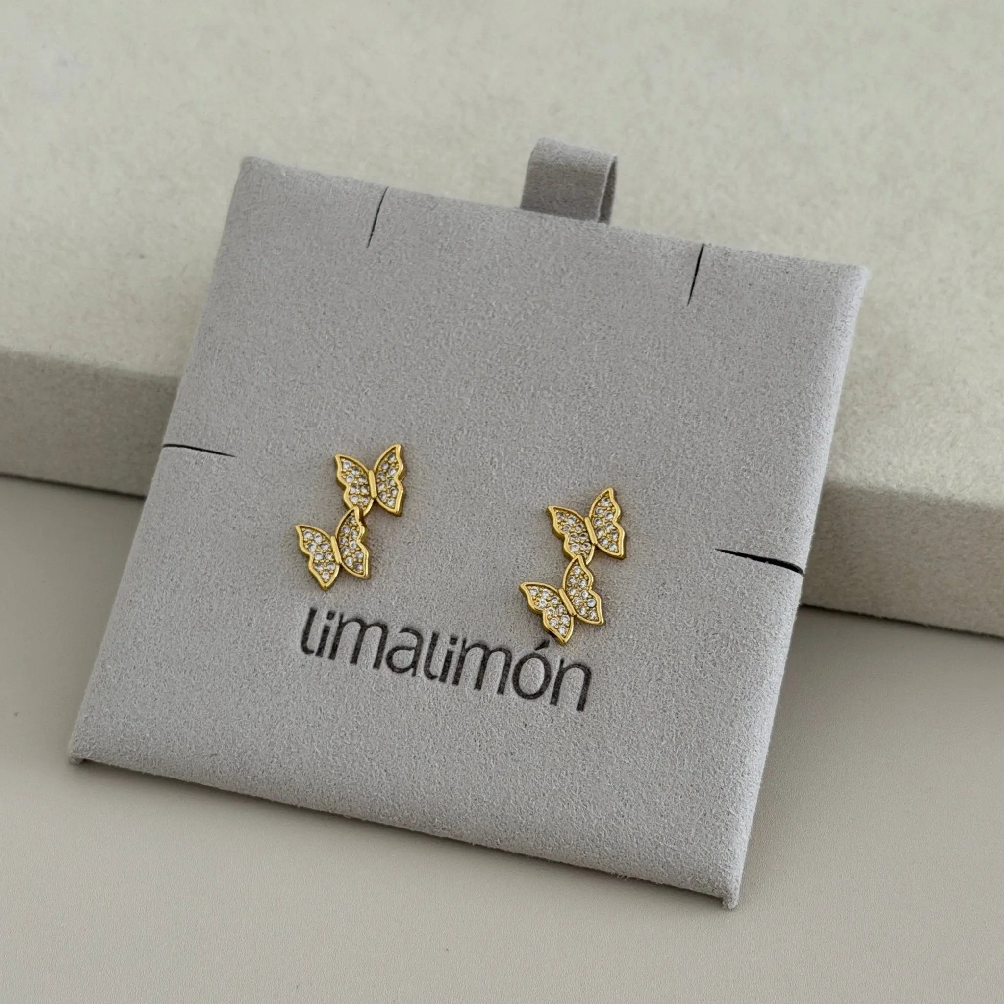 Double Butterfly Spark Stud Earrings