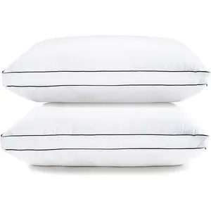 Bed Pillows  Size Set of 2 (20"x36") - Soft Gusseted Pillow for ,  or Side Sleepers - Hotel Quality Down Alternative  Pillows 2 Pack - White