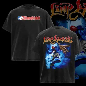 Limp Bizkit Band Tour Black 2-Sided T-Shirt Graphic Vintage Fans Shirt , Vintage Graphic Tee for Rock Fans, Black Concert Shirt