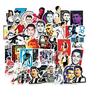 50 Pcs Vinyl Sticker of Ronaldo for Soccer Lovers Waterproof Stickers Bomb for Wall, Computer, Laptop, Skateboard, Water Bottle, Mug, Kids Scrapbook Gift for Birthday, Christmas, Thanksgiving