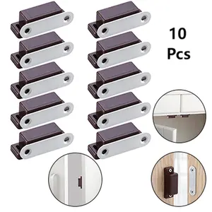 10 Pcs Magnetic Cabinet Door Latch Closures Kitchen Cabinet Cupboard Catch Brown