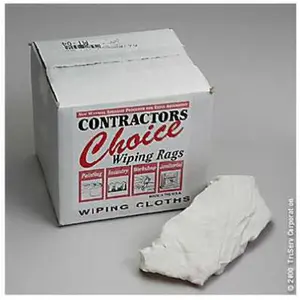 212 MAIN Intex Supply 6414-05-TS 4 lbs. White Washed & Bleached Cotton Rag - Absorbent Household Cleaning Cloth