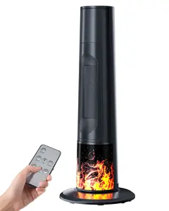 Electric Space Heater, 1500W PTC Ceramic Heaters Indoor with Remote, 70° Oscillation, 1-12H Timer, Portable Heaters with Thermostat, Fast and Safe Tower Heater for Office, Bedroom, Large Room