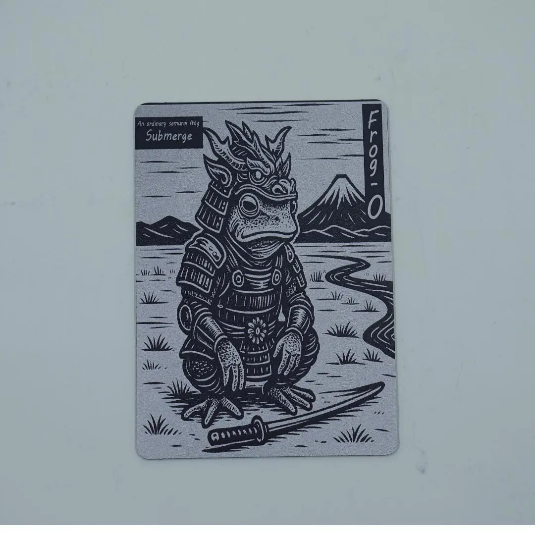 metal engraved mtg cards Stainless Steel Radiation Token - Tokens Custom Metal MTG Proxy Card