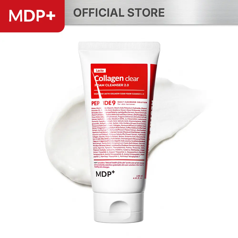 [MDP+ Official] MDP+ Red Lacto Collagen Clear Foam Cleanser 120mL 2.0