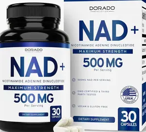 NAD Supplement (500mg of 95% Pure NAD+ Per Serving) NMN Supplement, NAD Nicotinamide Riboside Support (Third Party Tested, Vegan Safe, Non-GMO, No Fillers, & Made in the USA - 30 Vegan Capsules)