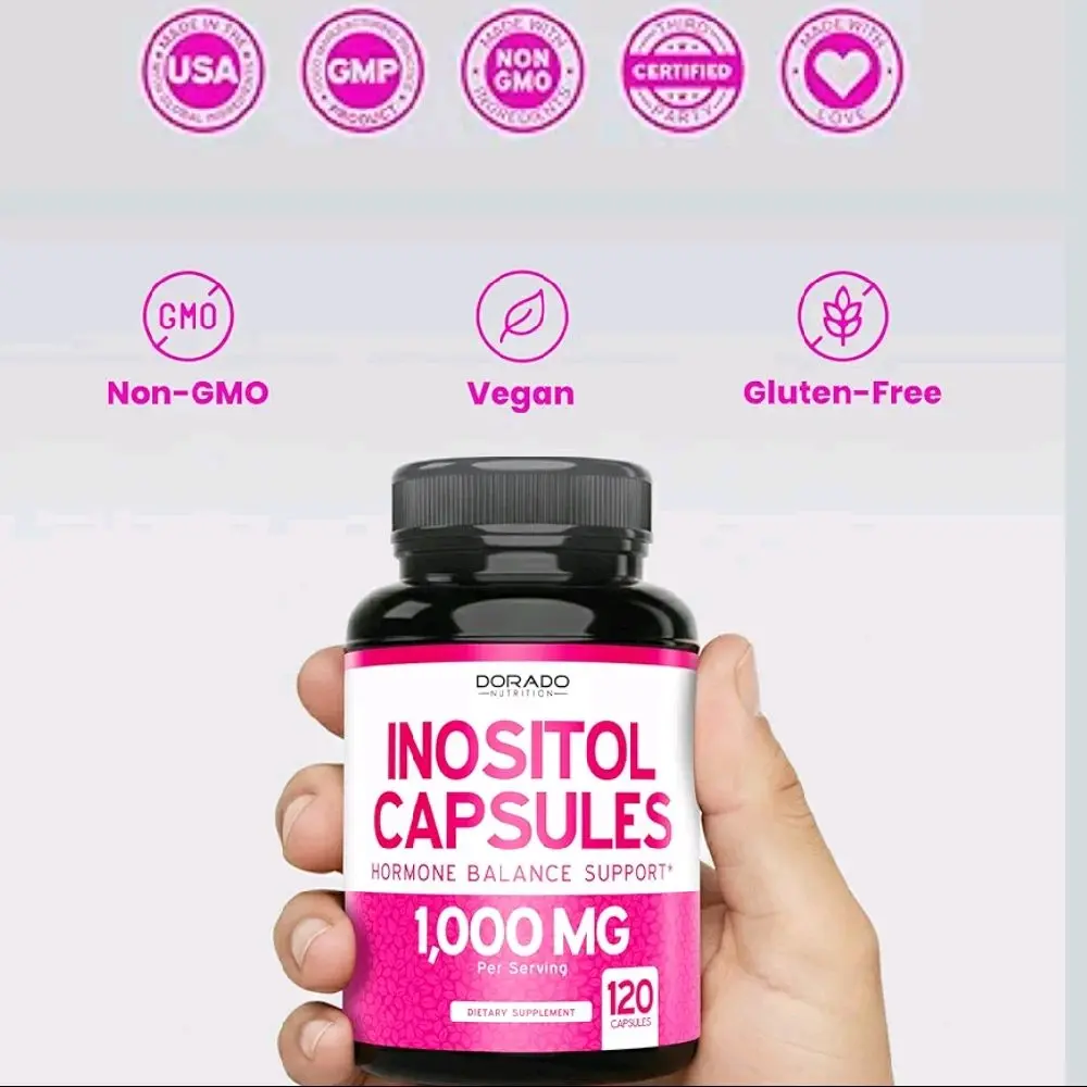 Myo-Inositol & D-Chiro Inositol Supplement for Women - Hormone Balance & Ovarian Support for Women - Ideal 40:1 Ratio, Vitamin D3 + Ashwagandha