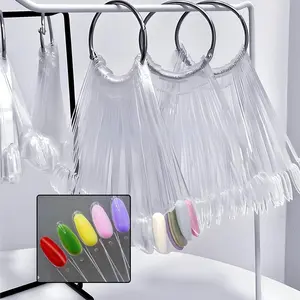 Nail Art Practice Set, Round Square Color Card Display Tools, Iron Ring Fan Shape Nail Tips, Manicure Training Kit, Nail Art Supplies, Nail Art Design