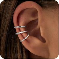Classic-14K White Gold Plated Ear Cuffs
