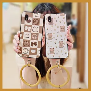 Solid Color Bracelet Phone Case For Samsung Galaxy A01 Core/SM-A013F/A3 Core/M01 Core Funny Creative Ring Personality Cute Protective Waterproof Youth Dirt-resistant Back Cover