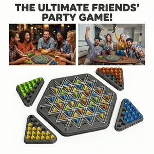 Large Geometric Logic Puzzle Game - Strategic Rubber Band Territory Chess - Montessori Educational Brain Teaser for Spatial Reasoning Electric Shock Roulette Party crokinole