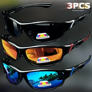 3PCS vintage sports sunglasses for men and women. UV400 protection, anti-glare lenses. Perfect for cycling, running, fishing, and mountaineering. Protect your eyes during outdoor adventures