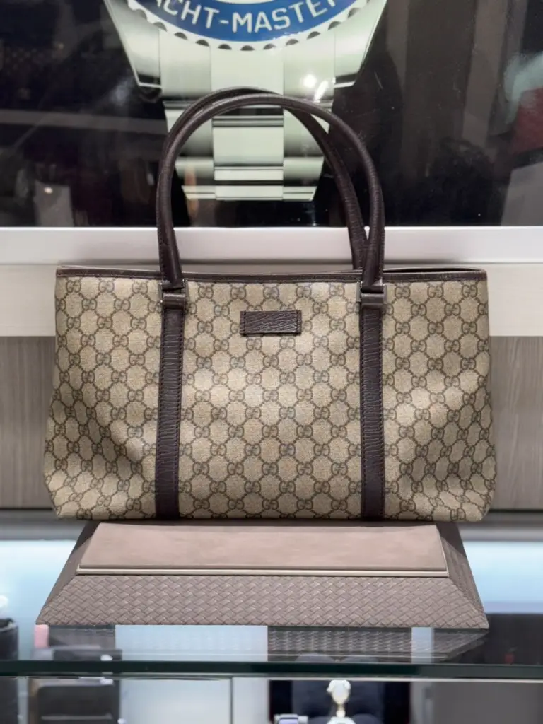 Pre-owned GUCCI Coated Canvas Shoulder Bags Original GG Supreme Canvas Tote