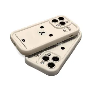Chef Rilakkuma Cartoon Candy Multistep Soft Phone Cases For iPhone 17 16 15 14 13 12 11 Promax Pro Air Plus Shockproof Protective Cover