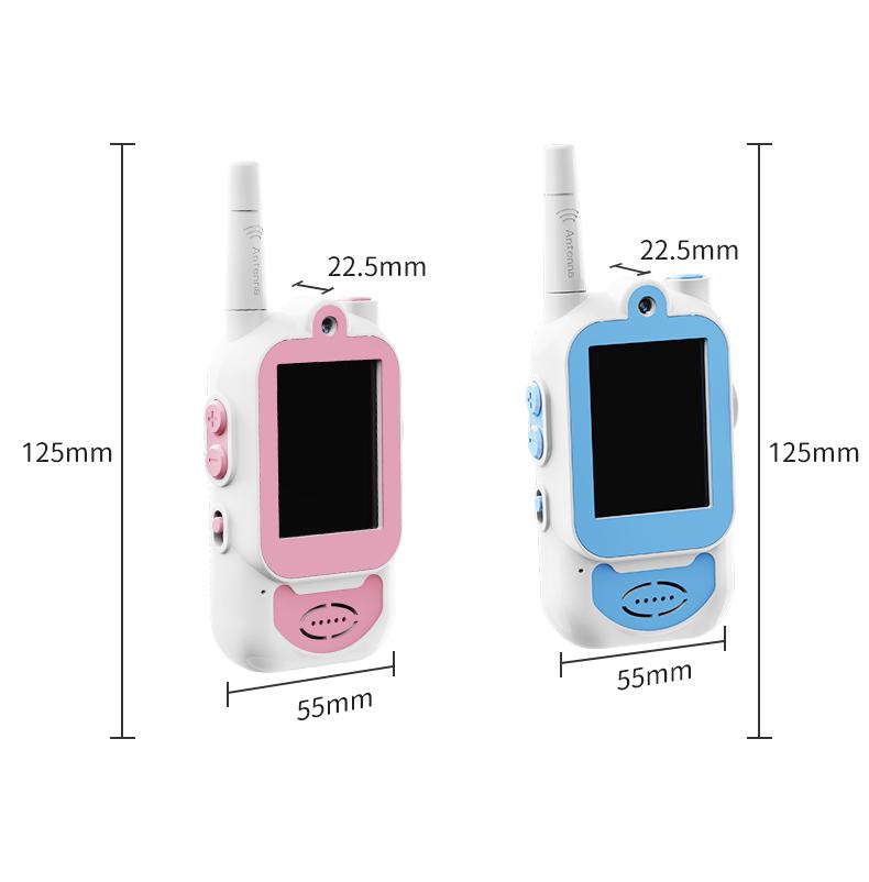 Long Range Kids Video Walkie Talkies 2 Pack – Rechargeable Intercom + Photo & Video Camera, Fun Communication Toy for Ages 3‑12