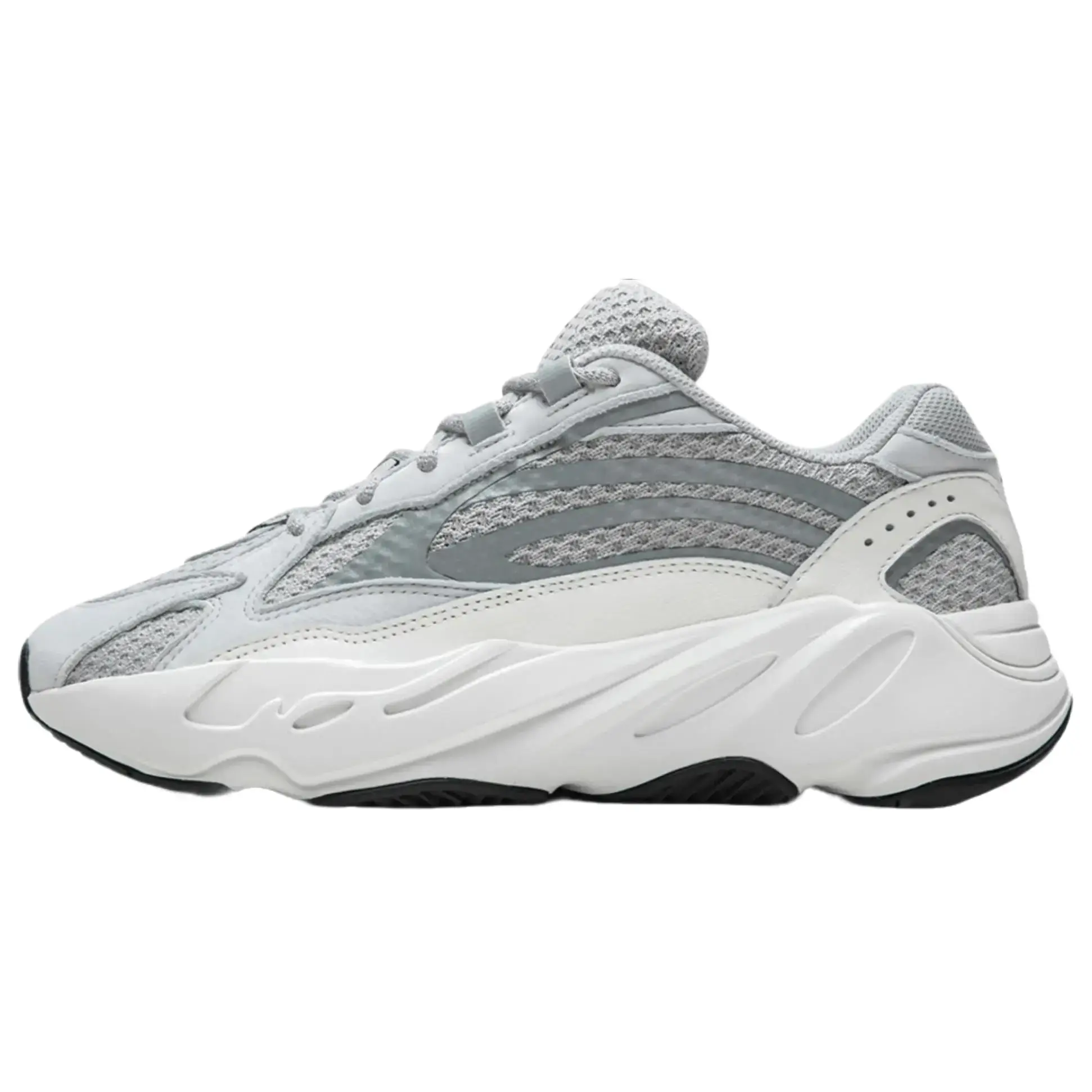Men's Adidas Yeezy Boost 700 V2 'Static' Sneakers - Chunky Sole, Reflective Mesh, Responsive Boost Cushion, Clean Look, Everyday Wear