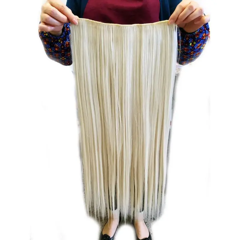 US Stock Clip Hair Extensions - 3/4 Full Head Synthetic Extensions, 5 Durable Plastic Clips, Long Straight or Curly Volume, Natural & Reliable Fashion Accessory, Synthetic Extensions & Pieces
