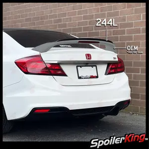 Honda Civic SI 4dr 2013-2015 Factory Spoiler Extension Add-on Gurney Flap Lip (244GF)