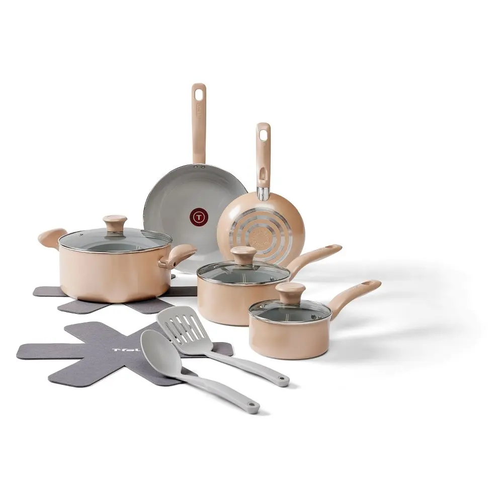 T-Fal 12pc Simply Cook Ceramic Cookware Set T-Fal 12pc Simply Cook Ceramic Cookware Set