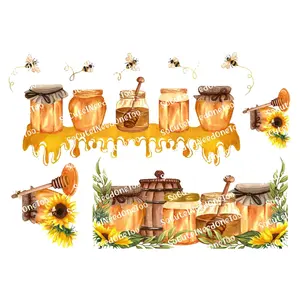 Honey Borders Waterslide Decals – Bee & Honeycomb Border Designs for Tumblers