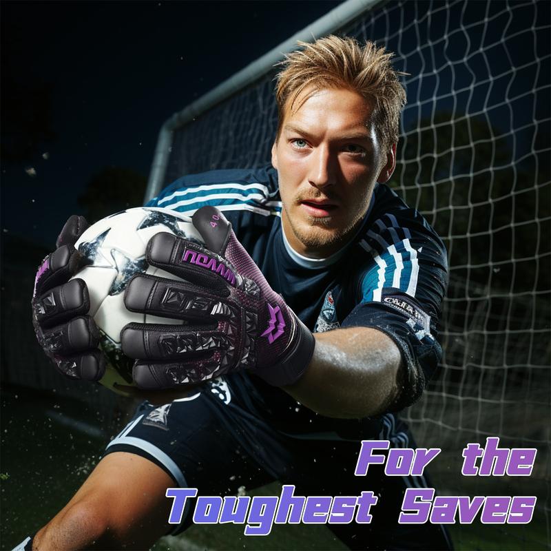 WVVOU Guardian 2.0  Goalie Gloves for Adults and Youth, High Performance Goalkeeper Gloves with 5 Detachable Finger Saves, Breathable Soccer Gloves with 4mm Sticky Latex Palm