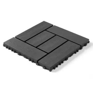 12in interlocking deck tiles, DIY modular interlocking decking floor tiles, indoor and outdoor floor tiles, courtyard floor tiles  ,44PCS