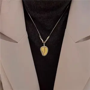 LisiZen Cross-Border Hot Selling Japanese and Korean Style Unique Designed Durian Pendant Necklace, Premium Minimalist Fashion Trendy DZXL2112