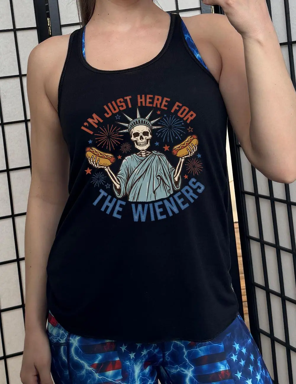 CVG Wieners Funny Print Unisex Racerback Cut Sleeveless Gym Vest Top, Affordable Gymclothing Workout Sleeveless Activewear Gym Workout Wear with Multiple Colors, Athletic Sporty Fitness Top, Wieners Humor