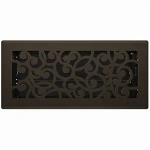 Imperial Manufacturing Group  4 x 10 in. Floor Register with Wonderland Design - Bronze Age