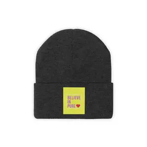 The Do You Believe In Love Yellow Jacket/Black Knitted Beanie Hat