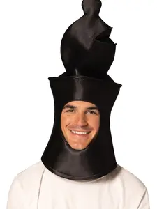 Ultimate Deluxe Black Bishop Chess Headpiece Mask