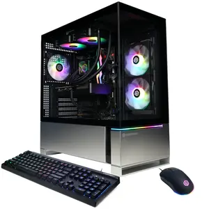 CyberPowerPC SLCAI6800CPGV2 Gaming Desktop PC, AMD Ryzen 7 8700F, 32GB DDR5, GeForce RTX 5070 12GB, 2TB PCIe 4.0 NVMe SSD, WiFi/BT, RGB Gaming Keyboard/Mouse & Windows 11 Home
