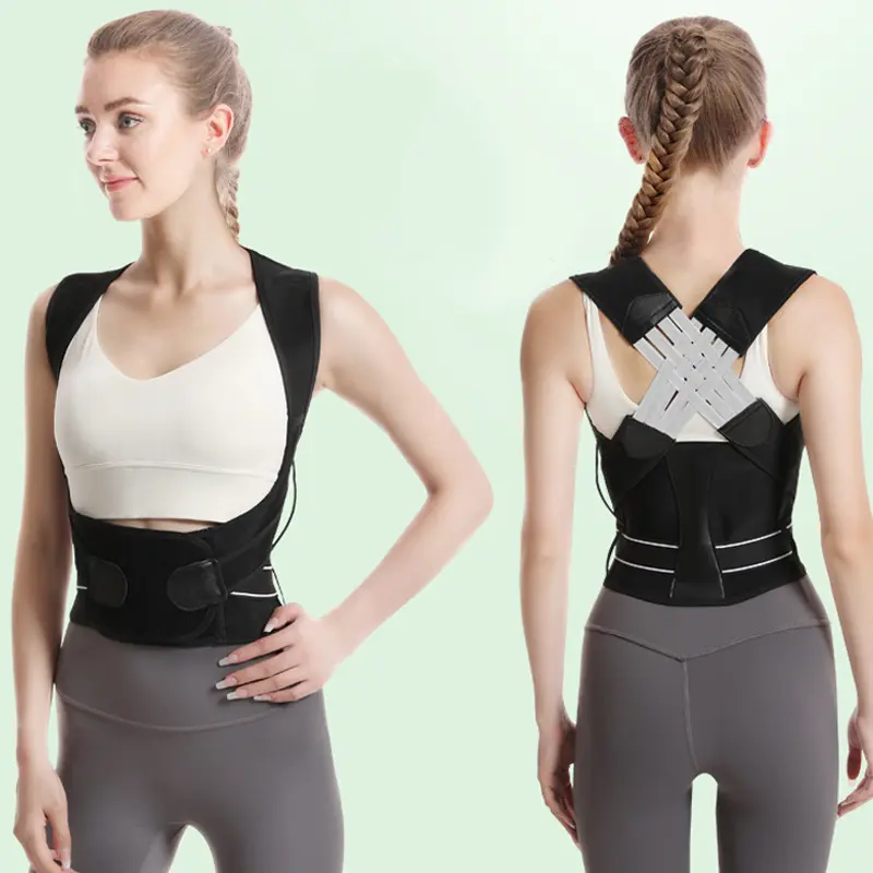 Breathable Back Straightener & Adjustable Upper Back Brace: Stop hunchback, correct posture, beautify back & shoulders.