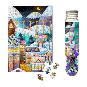 Alpine Village Micro Puzzle Mini Jigsaw Stocking Stuffer Snow Capped Fun