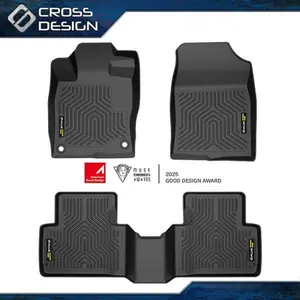 CROSSDESIGN Front & 2nd Seat Floor Mats Fits 16-20 Honda Insight Honda Civic Coupe/Sedan TPE  Upgraded Version