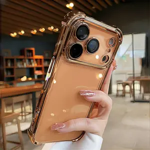 【 iPhone17 case 】Plating Airbag anti fall for iphone 17 Pro Max 16 15 14 13 iPhone case silicone soft shell TPU shockproof