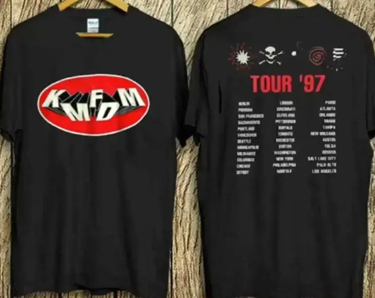 KMFDM 1997 Symbols Tour T-Shirt, Sweatshirt, Hoodie, Vintage Concert Band Graphic Tee, Retro Industrial Rock Music Shirt, Unisex Cotton Comfortable Streetwear Daily Outfit, Gift For KMFDM Music Fans BEH