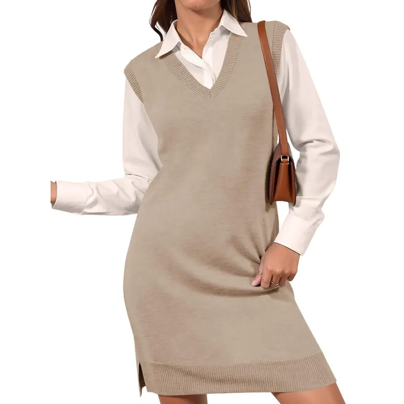 knit tank dress outfits fall - TikTok Shop