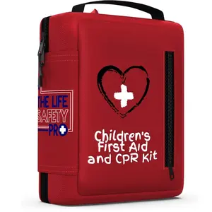 Family First Aid & CPR Kit - Medium - Emergency Medical Kit for The Entire Family- First Aid Guide Life Safety Pro