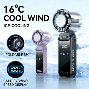 Portable Fan with Ice Cooler,3600mAh Long-lasting,Pocket-sized Night Club Gear,for Live Show/Festival Goers/Theme park,In-car Necessities,Traveler Must-Have,2026 Summer Energy Saver