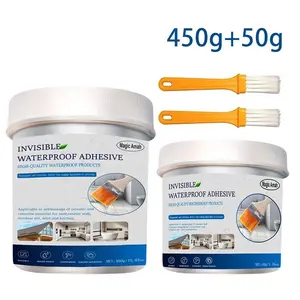 Transparent Waterproof Sealant 500g (450g + 50g Free Gift), Strong Adhesive Durable, for Bathroom Kitchen Windows Roof Pipes