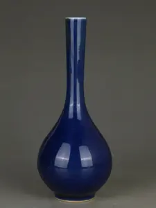 Replica Antique Celadon Bottle Gem Blue Small Vase Home Decor Display Piece