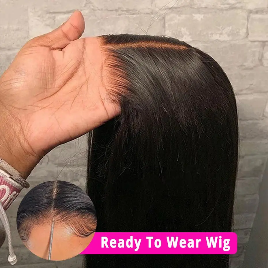 [NEW IN] Smooth Straight 32 34 36 Inch Glueless Wig Human Hair 9x6 6x4 7x5 5x5 Ready To Wear Lace Closure Wigs For Women Brazilian Remy Hair Pre Cut Lace WIg Preplucked Natural Hairline 180%